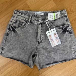 Witty Fox Vintage Gray Wash Jean Shorts for Women